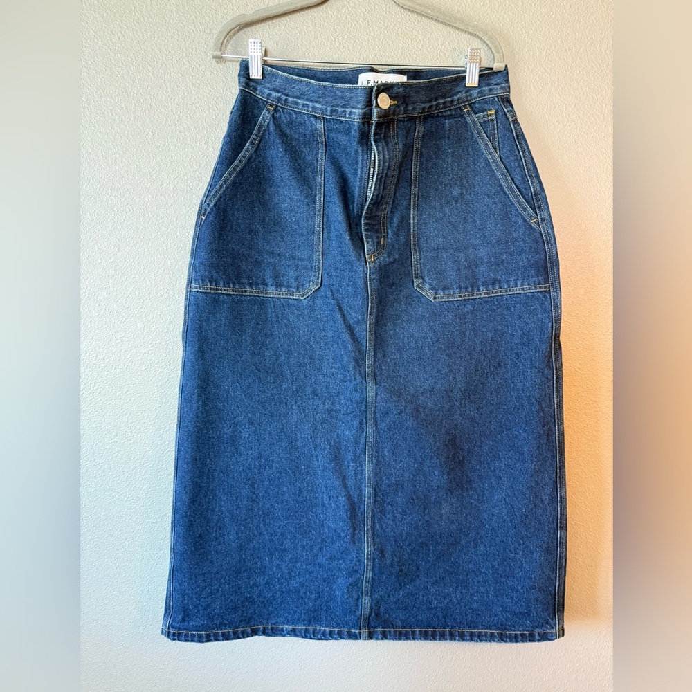Denim Midi Skirt